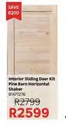 Leroy Merlin Interior Sliding Door Kit Pine Barn Horizontal Shaker 81471276 offer