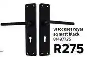 Leroy Merlin 3L Lockset Royal Square Matt Black 81497725 offer