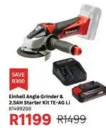 Leroy Merlin Einhell Angle Grinder & 2.5Ah Starter Kit TE-AG Li 81499288 offer