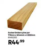 Leroy Merlin Esstee Timbers Pine Bar T19mm x W44mm x L1800mm 81492202 offer