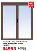 Leroy Merlin Ibuild Double Hinged Door Aluminium Bronze W1800mm x H2100mm 81462292 offer