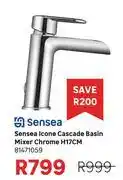 Leroy Merlin Sensea Icone Casacade Basin Mixer (Chrome) H17cm 81471059 offer