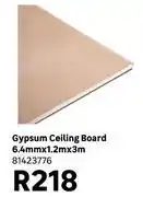 Leroy Merlin Gypsum Ceiling Board 6.4mm x 1.2m x 3m 81423776 offer