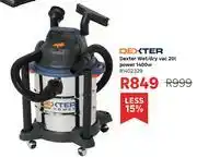 Leroy Merlin Dexter Wet/Dry Vac 20L Power 1400W 81402329 offer