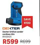 Leroy Merlin Dexter Orbital Sander Cordless 20V 81452425 offer