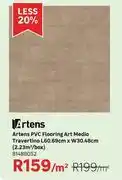 Leroy Merlin Artens PVC Flooring Art Medio Travertino 81488052 L60.69cm x W30.48cm-Per m² offer