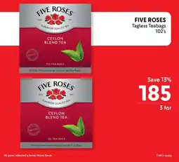 Makro FIVE ROSES Tagless Teabags offer