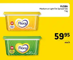 Makro FLORA Medium or Light Fat Spread Tub offer