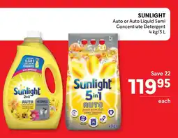 Makro SUNLIGHT Auto or Auto Liquid Semi Concentrate Detergent offer