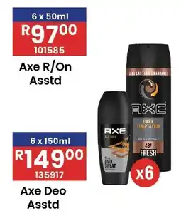 Africa Cash and Carry Axe R/On Asstd offer