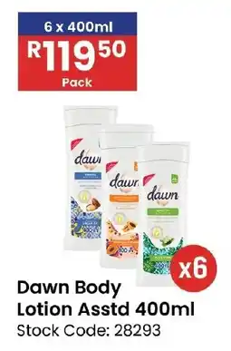 Africa Cash and Carry Dawn Body Lotion Asstd offer