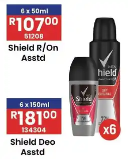 Africa Cash and Carry Shield R/On Asstd offer