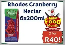 Foodeez Rhodes Cranberry Nectar offer