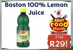 Foodeez Boston 100% Lemon Juice offer
