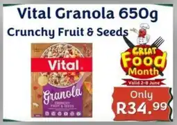 Foodeez Vital Granola Crunchy Fruit & Seeds offer