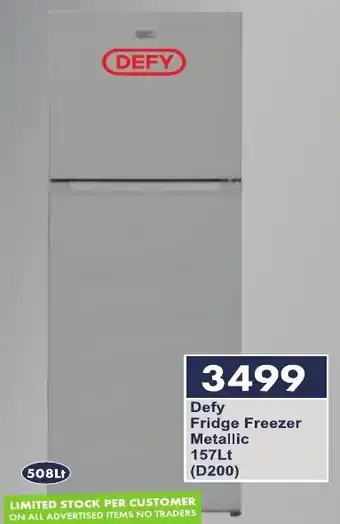 President Hyper Defy Fridge Freezer Metallic offer