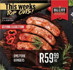 Bluff Meat Supply Bms pork bangers offer