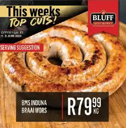 Bluff Meat Supply Bms induna braai wors offer