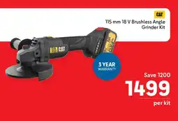 Makro CAT 18 V Brushless Angle Grinder Kit offer
