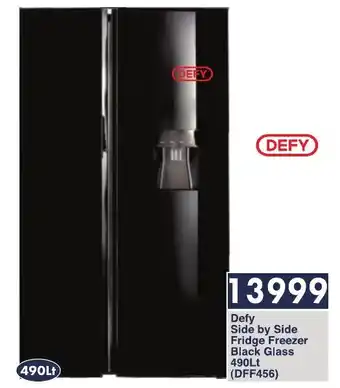 President Hyper Defy Side by Side Fridge Freezer Black Glass offer