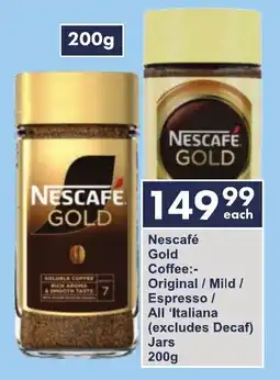 President Hyper Nescafé Gold Coffee Original/ Mild/ Espresso/ All 'Italiana (excludes Decaf) Jars offer