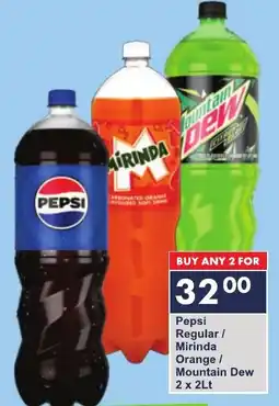 President Hyper Pepsi Regular/ Mirinda Orange/ Mountain Dew offer