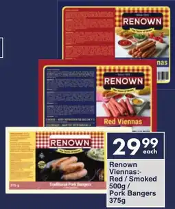 President Hyper Renown Viennas Red/ Smoked/ Pork Bangers offer