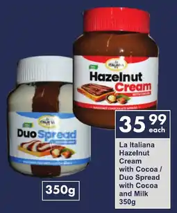President Hyper La Italiana Hazelnut Cream with Cocoa/ Duo Spread with Cocoa and Milk offer