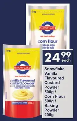President Hyper Snowflake Vanilla Flavoured Custard Powder/ Corn Flour/ Baking Powder offer