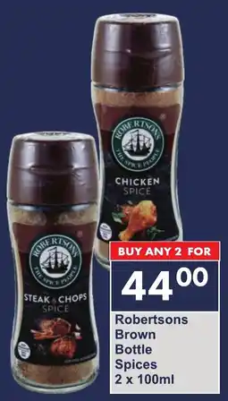 President Hyper Robertsons Brown Bottle Spices offer