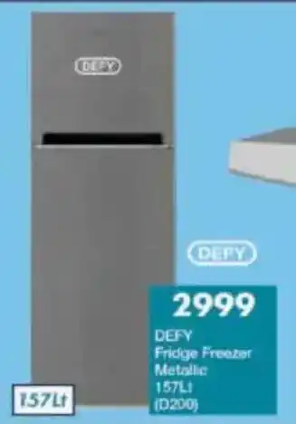 President Hyper DEFY Fridge Freezer Metallic offer