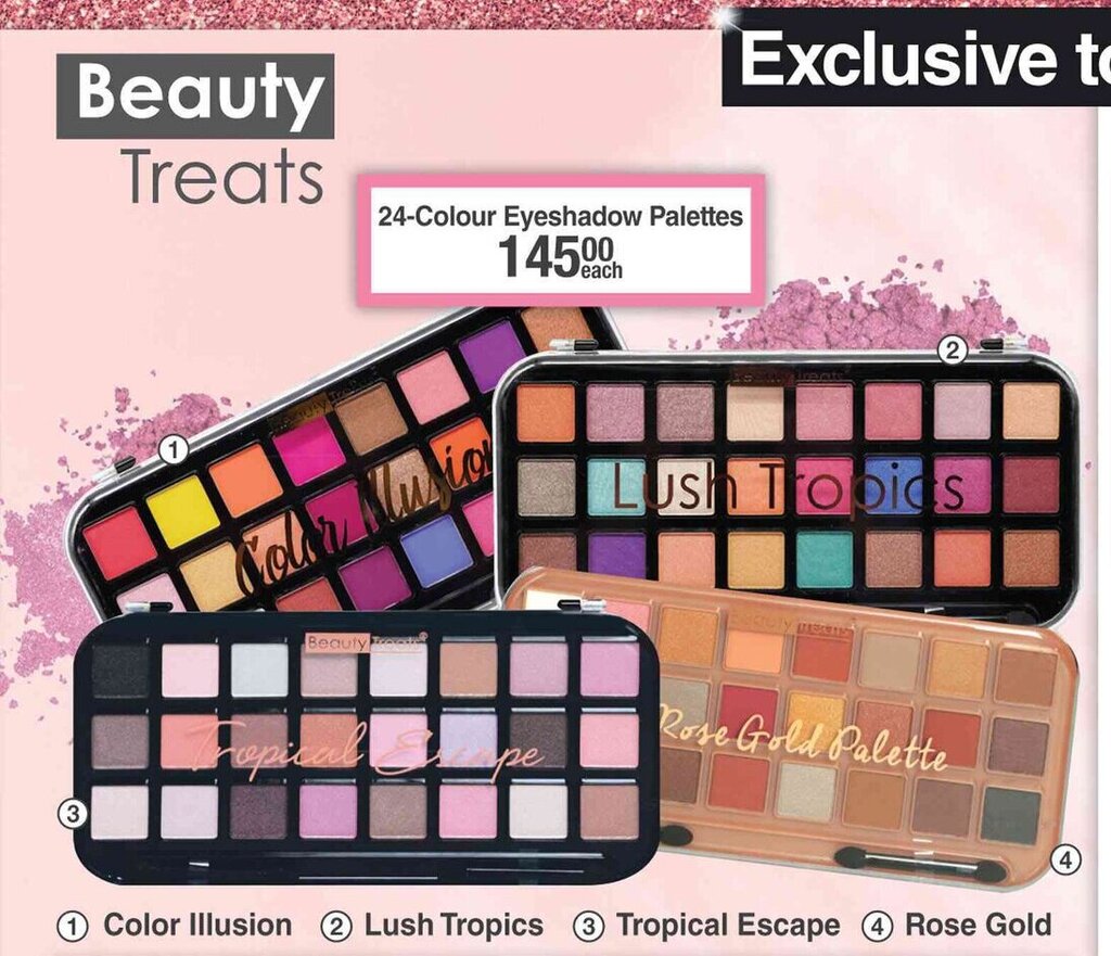 Beauty Treats 24Colour Eyeshadow Palettes offer at DisChem