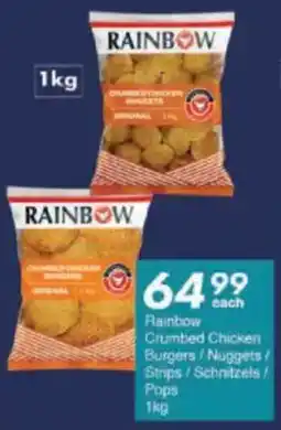 President Hyper Rainbow Crumbed Chicken Burgers/ Nuggets/ Strips/ Schnitzels/ Pops offer