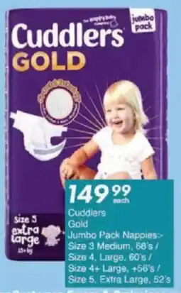 President Hyper Cuddlers Gold Jumbo Pack Nappies offer