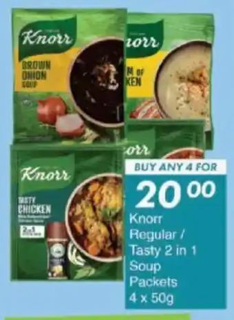 President Hyper Knorr Regular/ Tasty 2 in 1 Soup Packets offer