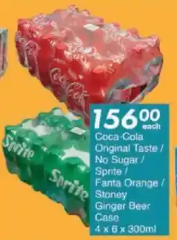 President Hyper Coca-Cola Original Taste/ No Sugar/ Sprite/ Fanta Orange/ Stoney Ginger Beer Case offer