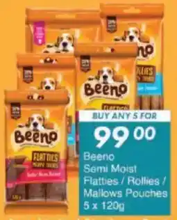 President Hyper Beeno Semi Moist Flatties/ Rollies / Mallows Pouches offer