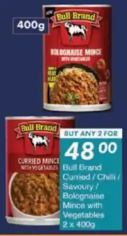 President Hyper Bull Brand Curried/ Chilli Savoury/ Bolognaise Mince with Vegetables offer