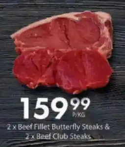 President Hyper Beef Fillet Butterfly Steaks & Beef Club Steaks offer