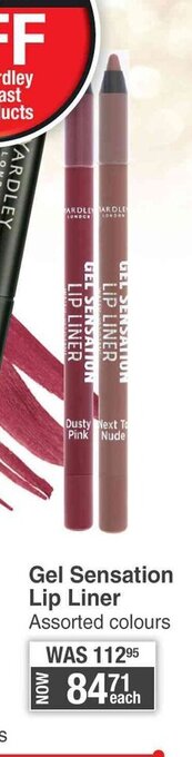 Dis-Chem Yardley Gel Sensation Lip Liner offer