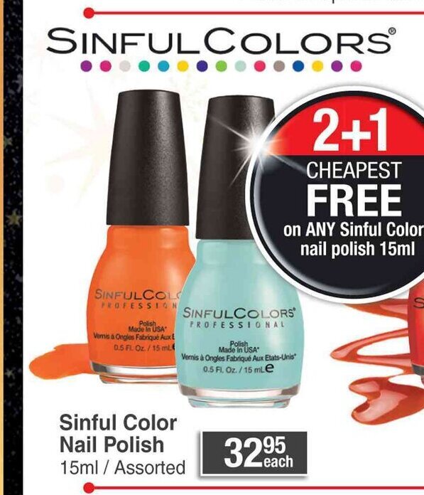 Sinful Color Nail Polish offer at DisChem