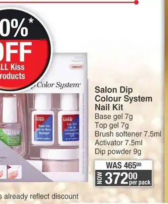 Dis-Chem KISS Salon Dip Colour System Nail Kit offer