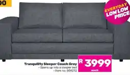 Game Tranquility Sleeper Couch Grey offer