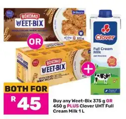 Game Bokomo Weet-Bix & Clover Full Cream Milk offer