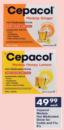 President Hyper Cepacol Medsip Hot Medicated Drink for Colds and Flu 8's offer