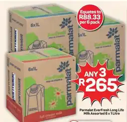 Pick n Pay Hypermarket Parmalat EverFresh Long Life Milk Assorted 6 x 1 Litre offer