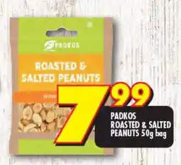 Shoprite PADKOS ROASTED & SALTED PEANUTS 50g bag offer