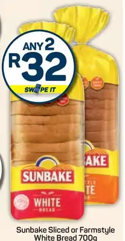 Pick n Pay Hypermarket Sunbake Sliced or Farmstyle White Bread 700g offer