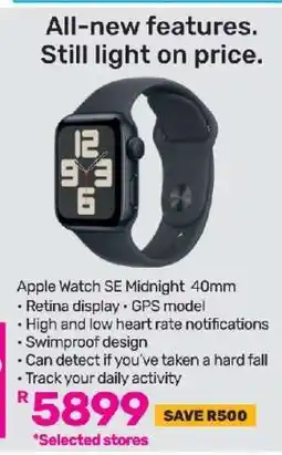 Game Apple Watch SE Midnight 40mm offer
