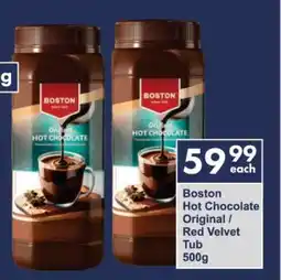 President Hyper Boston Hot Chocolate Original / Red Velvet Tub 500g offer